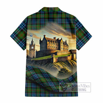 Newlands Tartan Family Crest Hawaiian Shirt with Scottish Ancient Castle Style - Tartan Vibes Clothing