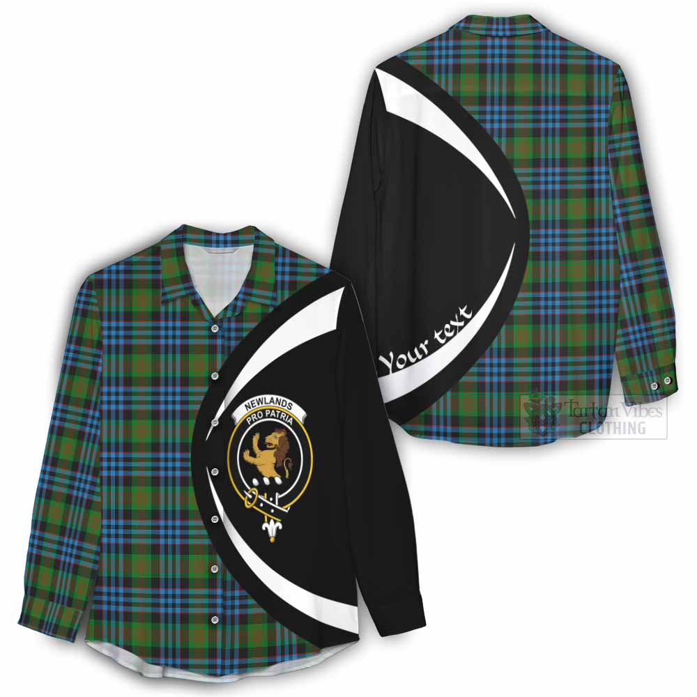 Newlands Tartan Women's Casual Shirt with Family Crest Circle Style - Tartan Vibes Clothing