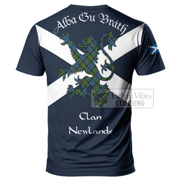Newlands Tartan Lion Rampant T-Shirt Proudly Display Your Heritage with Alba Gu Brath and Clan Name - Tartan Vibes Clothing