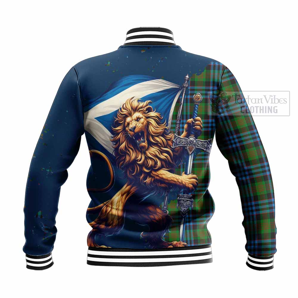 Newlands Tartan Family Crest Baseball Jacket with Scottish Majestic Lion - Tartan Vibes Clothing