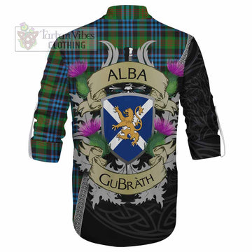 Newlands Tartan Family Crest Ghillie Kilt Shirt Lion Rampant Royal Thistle Shield Celtic Inspired - Tartan Vibes Clothing