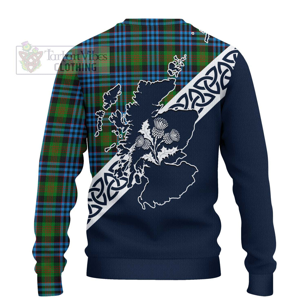 Newlands Tartan Ugly Sweater Featuring Thistle and Scotland Map - Tartan Vibes Clothing
