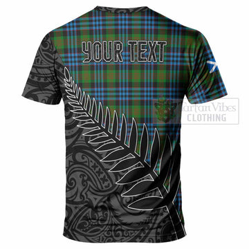 Newlands Crest Tartan T-Shirt with New Zealand Silver Fern Half Style - Tartan Vibes Clothing
