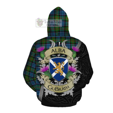 Newlands Tartan Family Crest Cotton Hoodie Lion Rampant Royal Thistle Shield Celtic Inspired Pullover Hoodie - Tartan Vibes Clothing