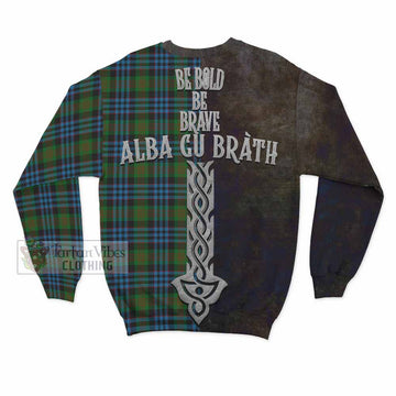 Newlands Tartan Family Crest Sweatshirt Alba Gu Brath Be Brave Lion Ancient Style