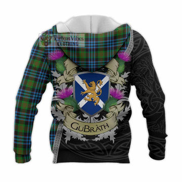 Newlands Tartan Family Crest Knitted Hoodie Lion Rampant Royal Thistle Shield Celtic Inspired - Tartan Vibes Clothing