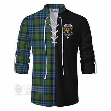 Newlands Tartan Ghillie Kilt Shirt with Family Crest and Half Of Me Style - Tartan Vibes Clothing