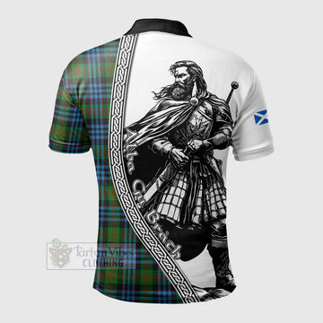 Newlands Tartan Clan Crest Polo Shirt with Highlander Warrior Celtic Style - Tartan Vibes Clothing