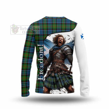 Tartan Vibes Clothing Newlands Crest Tartan Long Sleeve T-Shirt Inspired by the Freedom of Scottish Warrior