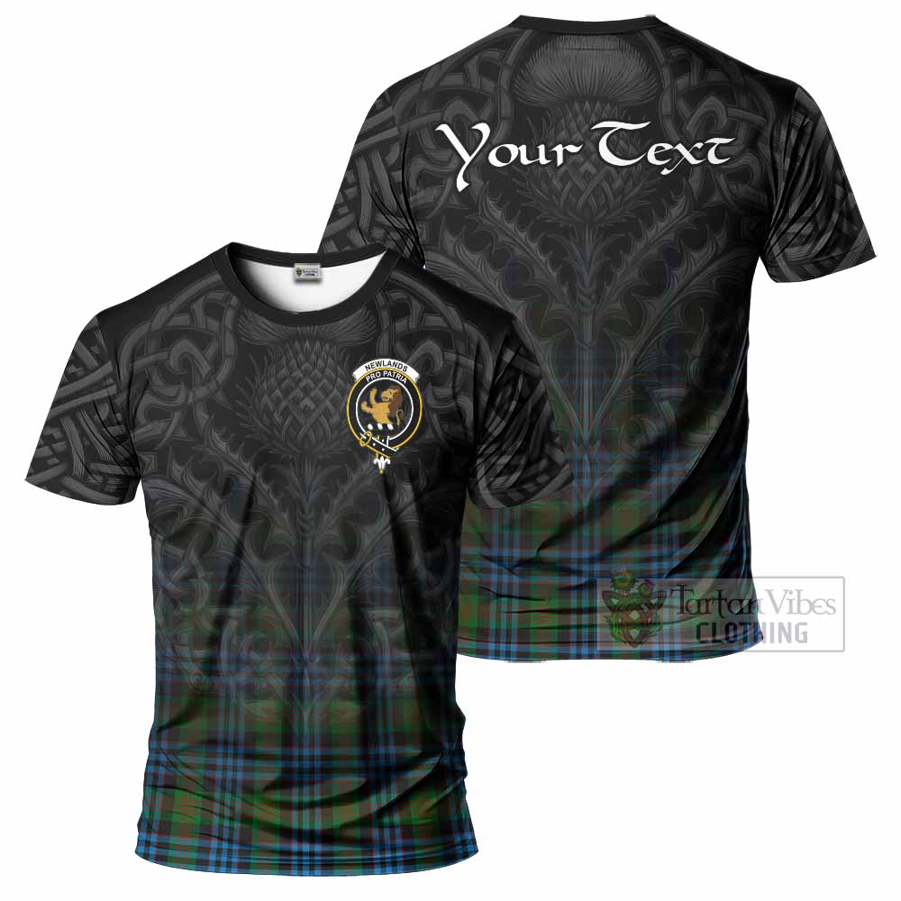 Newlands Tartan T-Shirt with Family Crest Celtic Thistle Vibes - Tartan Vibes Clothing