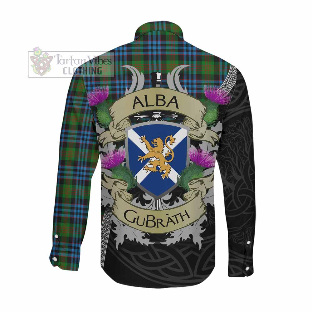 Newlands Tartan Family Crest Long Sleeve Button Shirt Lion Rampant Royal Thistle Shield Celtic Inspired Men's Shirt - Tartan Vibes Clothing