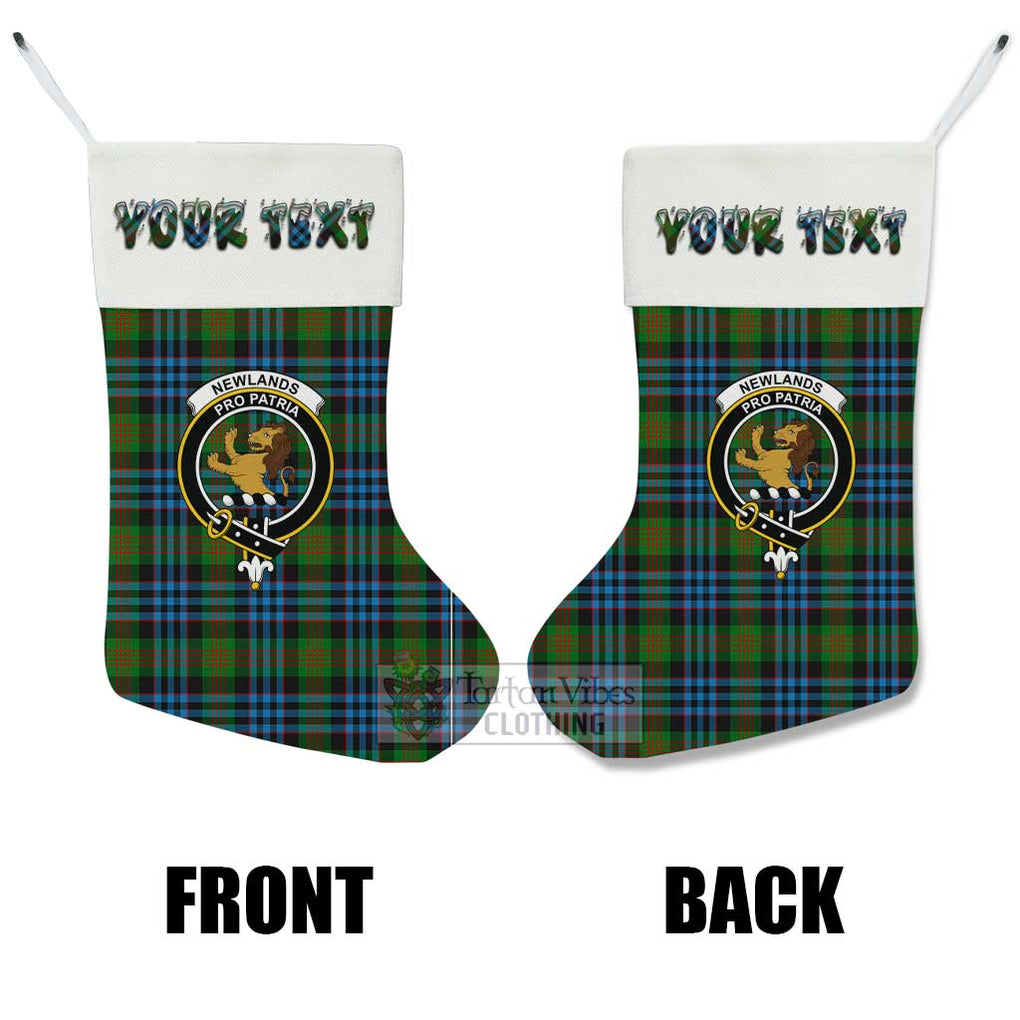 Newlands Tartan Family Crest Christmas Stocking with Personalized Text - Tartan Vibes Clothing
