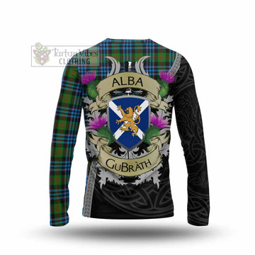 Newlands Tartan Family Crest Long Sleeve T-Shirt Lion Rampant Royal Thistle Shield Celtic Inspired - Tartan Vibes Clothing