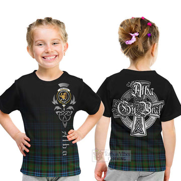 Newlands Tartan Kid T-Shirt Featuring Alba Gu Brath Family Crest Celtic Inspired - Tartan Vibes Clothing