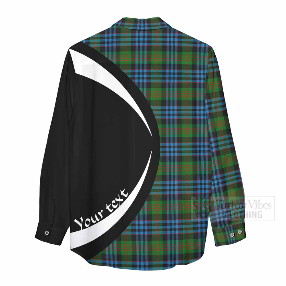 Newlands Tartan Women's Casual Shirt with Family Crest Circle Style - Tartan Vibes Clothing