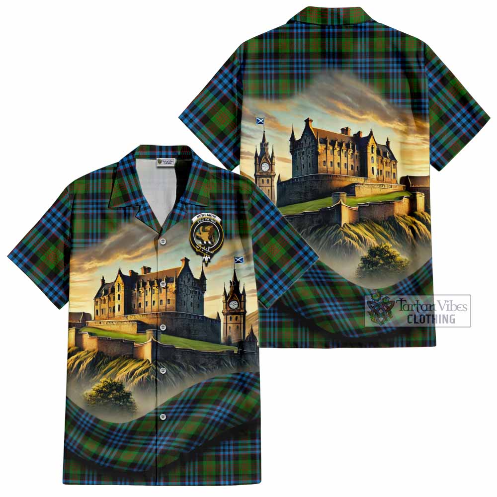 Newlands Tartan Family Crest Hawaiian Shirt with Scottish Ancient Castle Style - Tartan Vibes Clothing