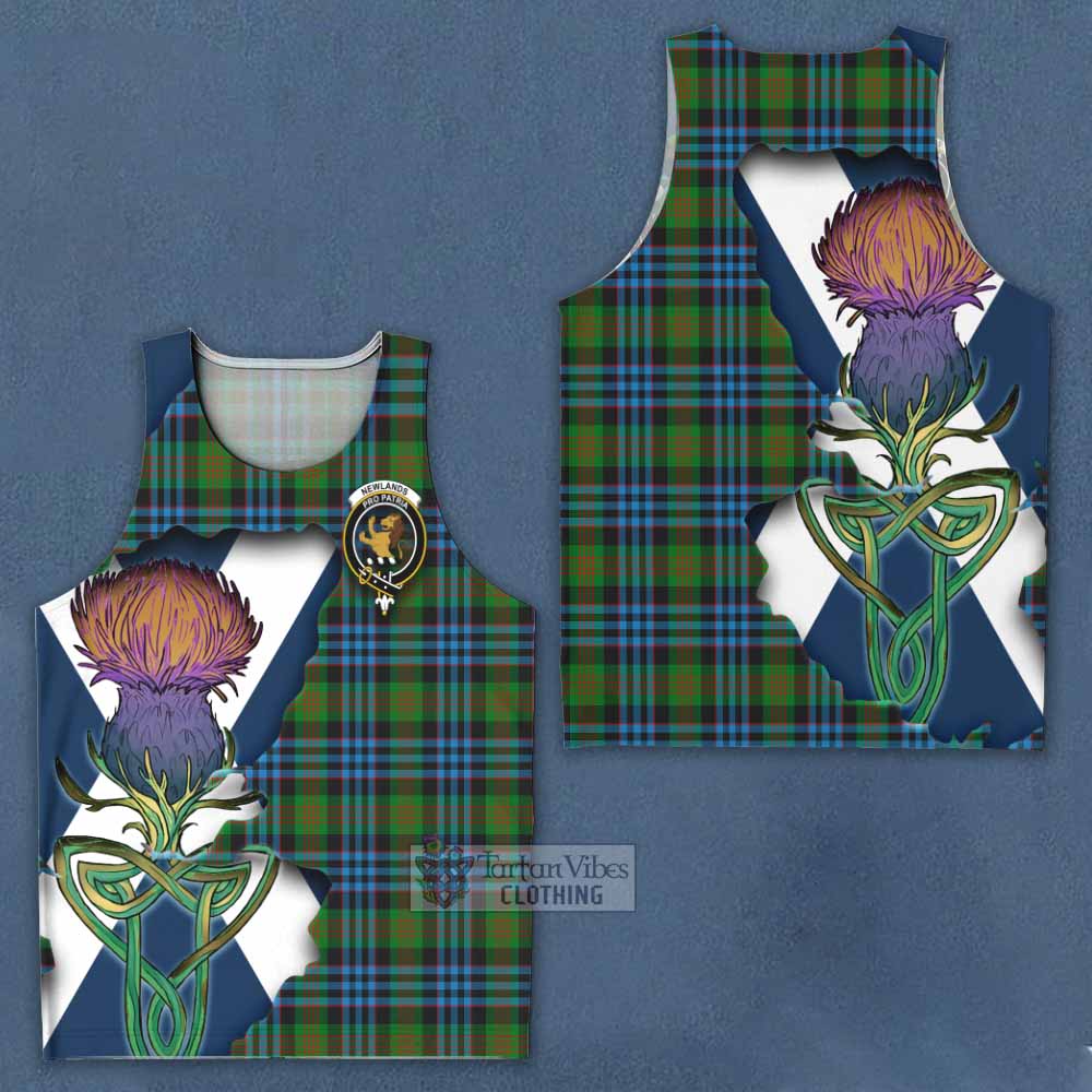 Newlands Tartan Family Crest Men's Tank Top Scottish Thistle Celtic Inspired - Tartan Vibes Clothing
