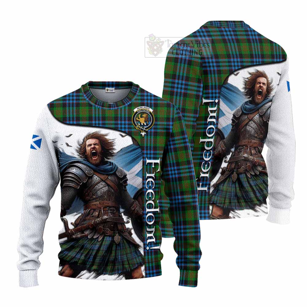 Newlands Crest Tartan Knitted Sweater Inspired by the Freedom of Scottish Warrior - Tartan Vibes Clothing