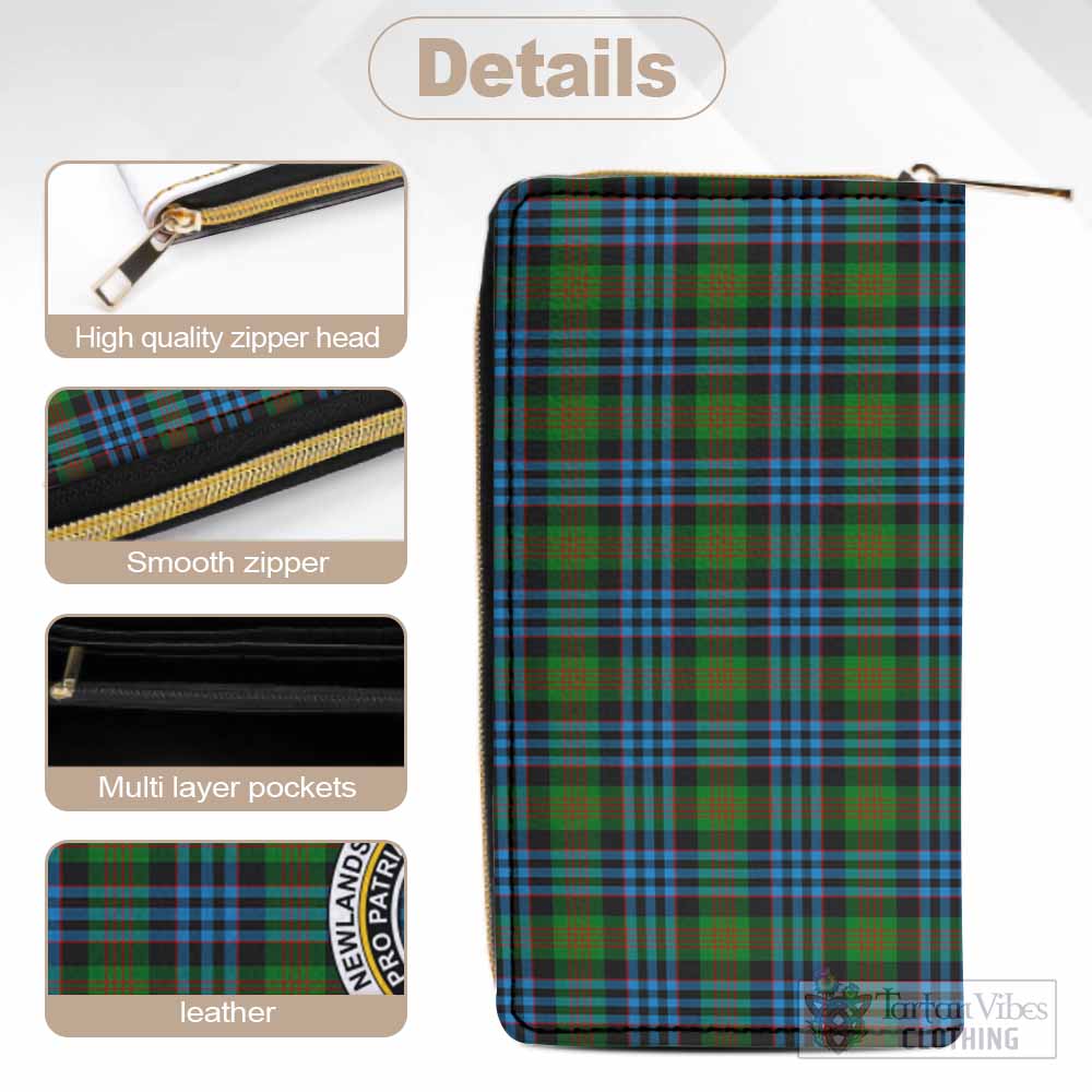 Newlands Tartan Women's Leather Wallet with Family Crest - Tartan Vibes Clothing