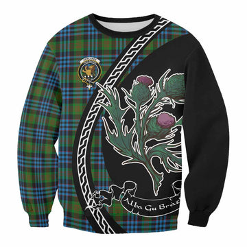 Newlands Family Crest Tartan Sweatshirt Alba Thistle Inspired - Tartan Vibes Clothing
