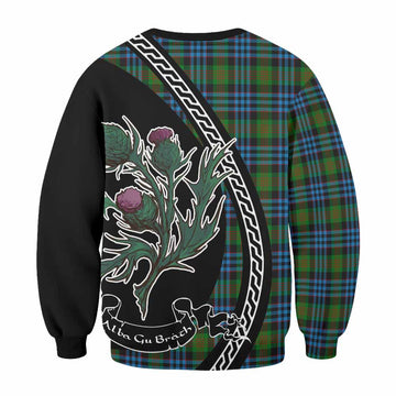 Newlands Family Crest Tartan Sweatshirt Alba Thistle Inspired - Tartan Vibes Clothing