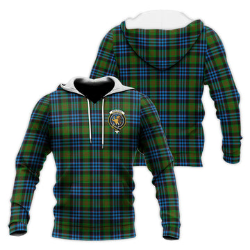 Newlands of Lauriston Tartan Knitted Hoodie with Family Crest