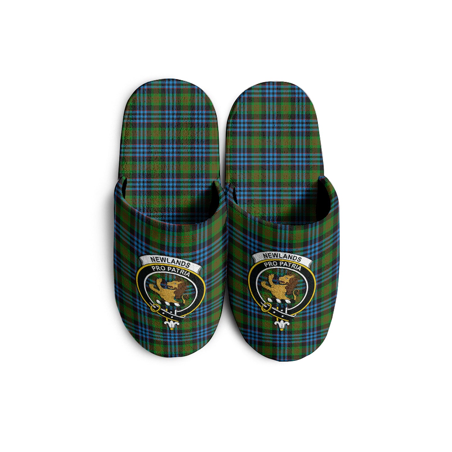 Newlands Tartan Home Slippers with Family Crest KIDS - Tartan Vibes Clothing
