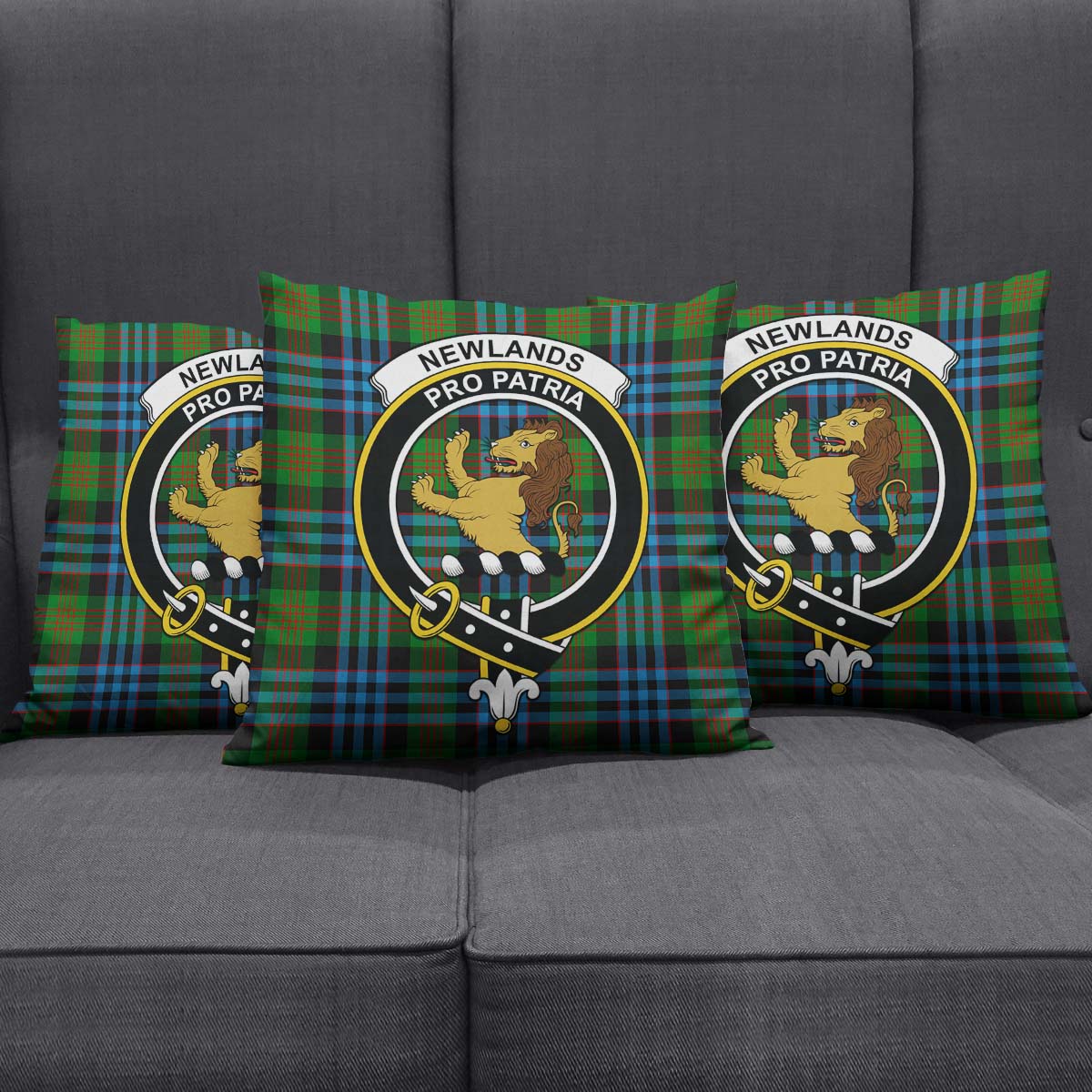 Newlands Tartan Pillow Cover with Family Crest Rectangle Pillow Cover 51*91cm - Tartan Vibes Clothing