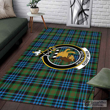 Newlands Tartan Area Rug with Family Crest L 59*86 inch (150x220 cm) - Tartan Vibes Clothing
