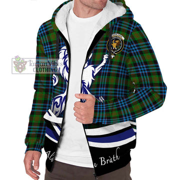Newlands Tartan Sherpa Hoodie with Alba Gu Brath Regal Lion Emblem Unisex S - Tartan Vibes Clothing