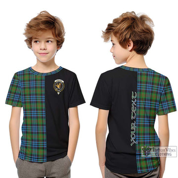 Newlands Tartan Kid T-Shirt with Family Crest and Half Of Me Style Youth XL Size14 - Tartan Vibes Clothing