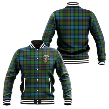 Newlands of Lauriston Tartan Baseball Jacket with Family Crest