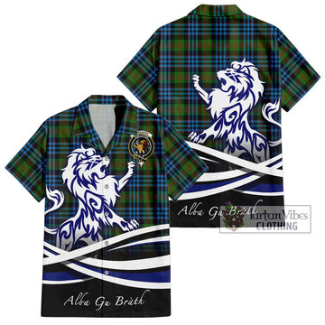 Newlands Tartan Hawaiian Shirt with Alba Gu Brath Regal Lion Emblem Kid - Tartan Vibes Clothing