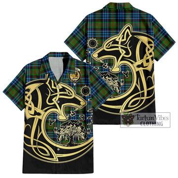 Newlands Tartan Hawaiian Shirt with Family Crest Celtic Wolf Style Kid - Tartan Vibes Clothing