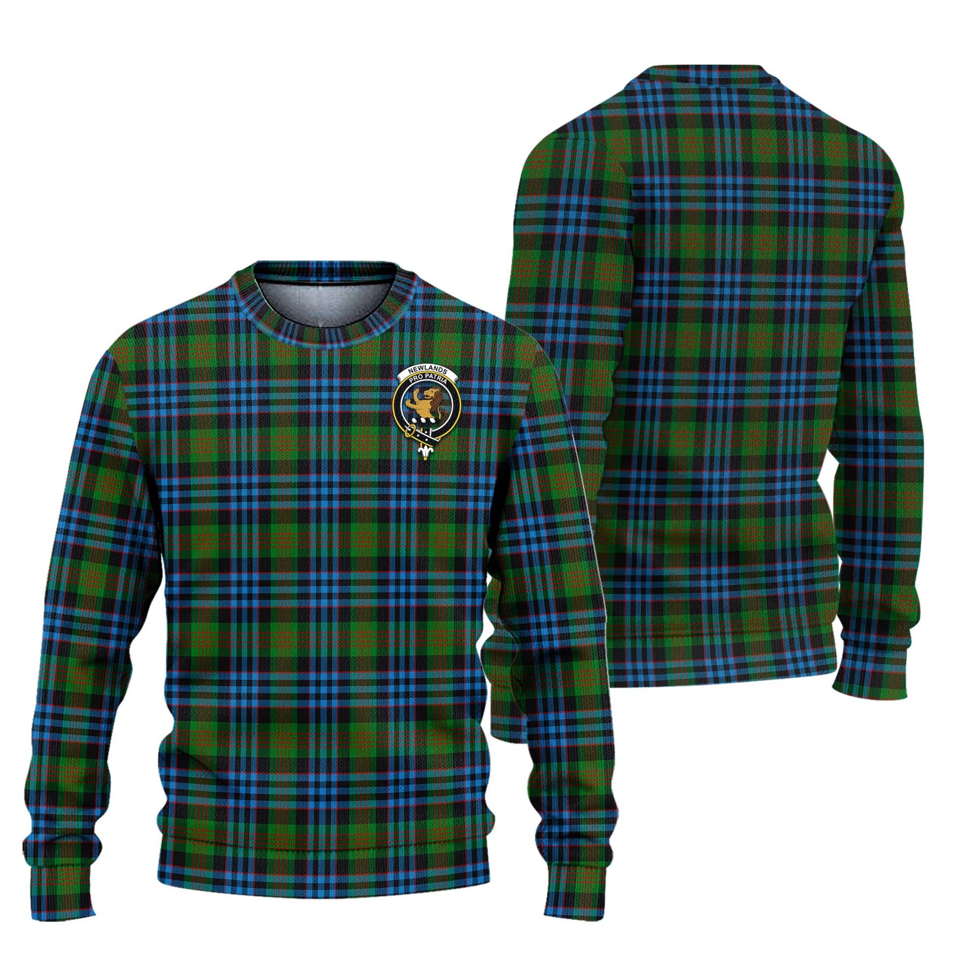 Newlands Tartan Ugly Sweater with Family Crest Unisex - Tartan Vibes Clothing