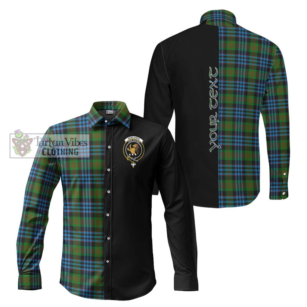 Newlands Tartan Long Sleeve Button Shirt with Family Crest and Half Of Me Style Men's Shirt S - Tartanvibesclothing Shop