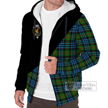 Newlands Tartan Sherpa Hoodie with Family Crest and Military Logo Style Unisex S - Tartan Vibes Clothing