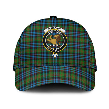 Newlands of Lauriston Tartan Classic Cap with Family Crest