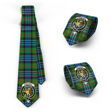 Newlands of Lauriston Tartan Classic Necktie with Family Crest