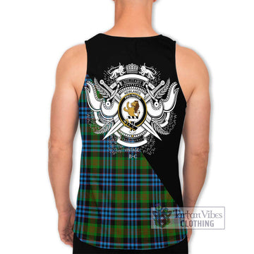 Newlands Tartan Men's Tank Top with Family Crest and Military Logo Style - Tartan Vibes Clothing