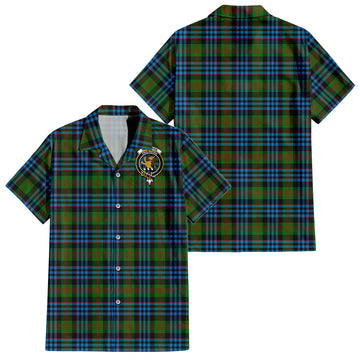 newlands-of-lauriston-tartan-short-sleeve-button-down-shirt-with-family-crest