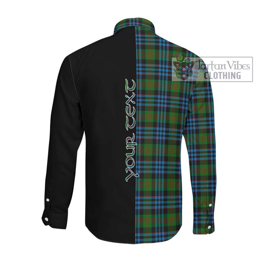 Newlands Tartan Long Sleeve Button Shirt with Family Crest and Half Of Me Style Men's Shirt - Tartanvibesclothing Shop