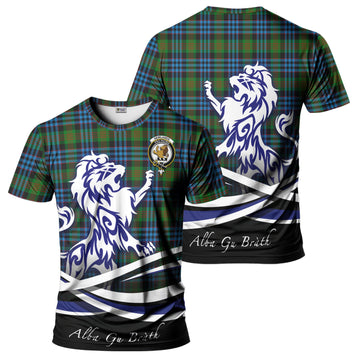 Newlands of Lauriston Tartan T-Shirt with Alba Gu Brath Regal Lion Emblem