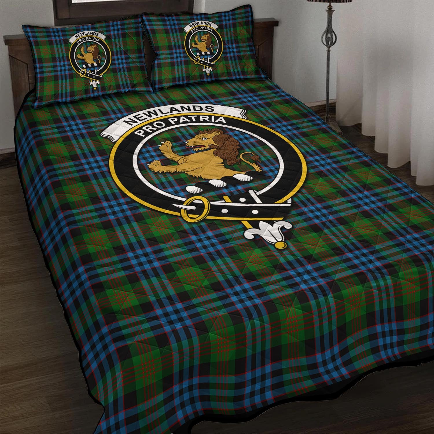 Newlands Tartan Quilt Bed Set with Family Crest - Tartan Vibes Clothing