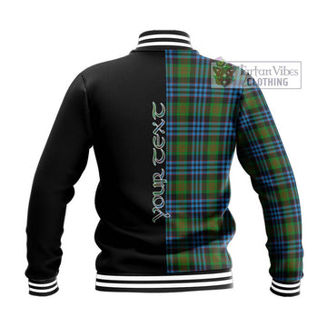 Newlands Tartan Baseball Jacket with Family Crest and Half Of Me Style - Tartan Vibes Clothing