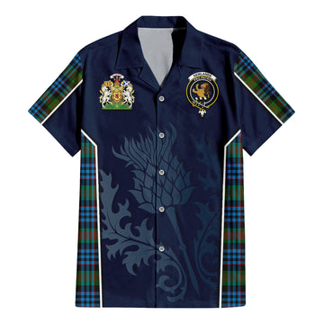 Newlands Tartan Hawaiian Shirt with Family Crest and Scottish Thistle Vibes Sport Style - Tartan Vibes Clothing