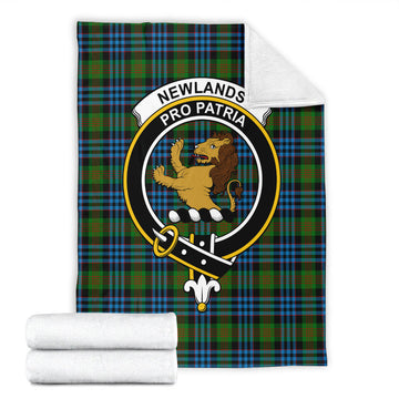 Newlands of Lauriston Tartan Blanket with Family Crest