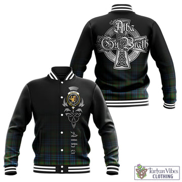 Newlands Tartan Baseball Jacket Featuring Alba Gu Brath Family Crest Celtic Inspired - Tartan Vibes Clothing