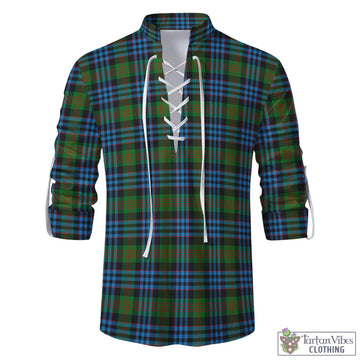 Newlands of Lauriston Tartan Men's Scottish Traditional Jacobite Ghillie Kilt Shirt
