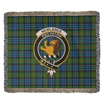 Newlands of Lauriston Tartan Woven Blanket with Family Crest
